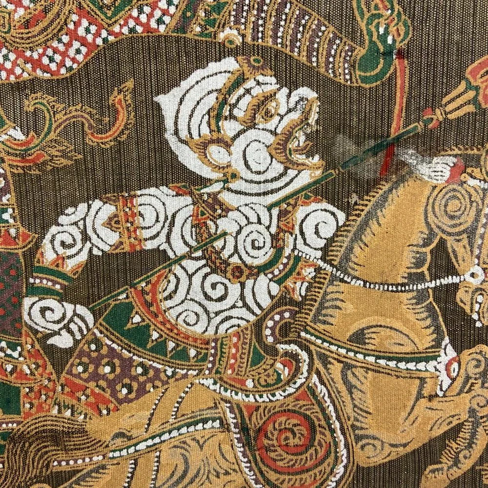 Vintage Thai Mythology Fabric Wall Art
